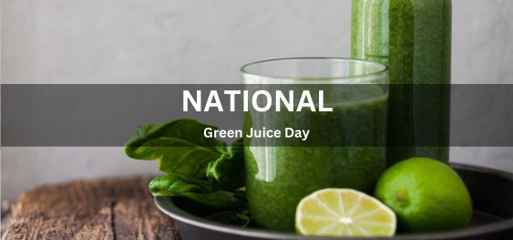 National Green Juice Day[राष्ट्रीय हरित रस दिवस]
